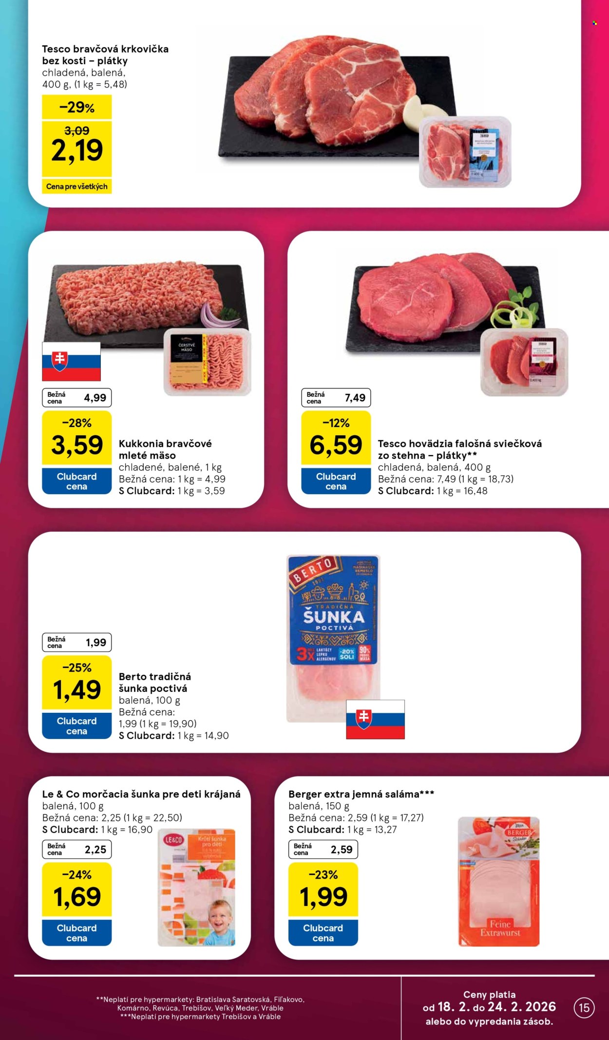 Leták TESCO - 18.2.2026 - 24.2.2026. Strana 15