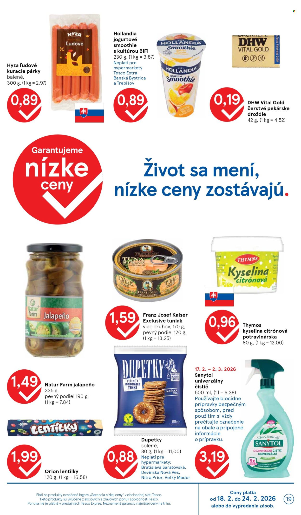 Leták TESCO - 18.2.2026 - 24.2.2026. Strana 19