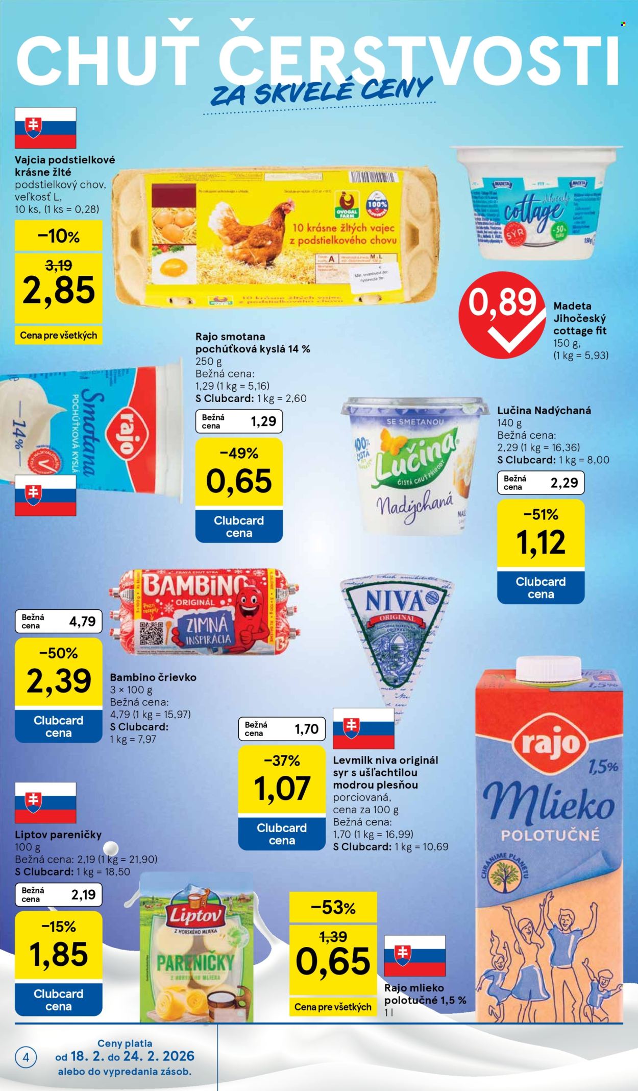Leták TESCO supermarket - 18.2.2026 - 24.2.2026. Strana 4