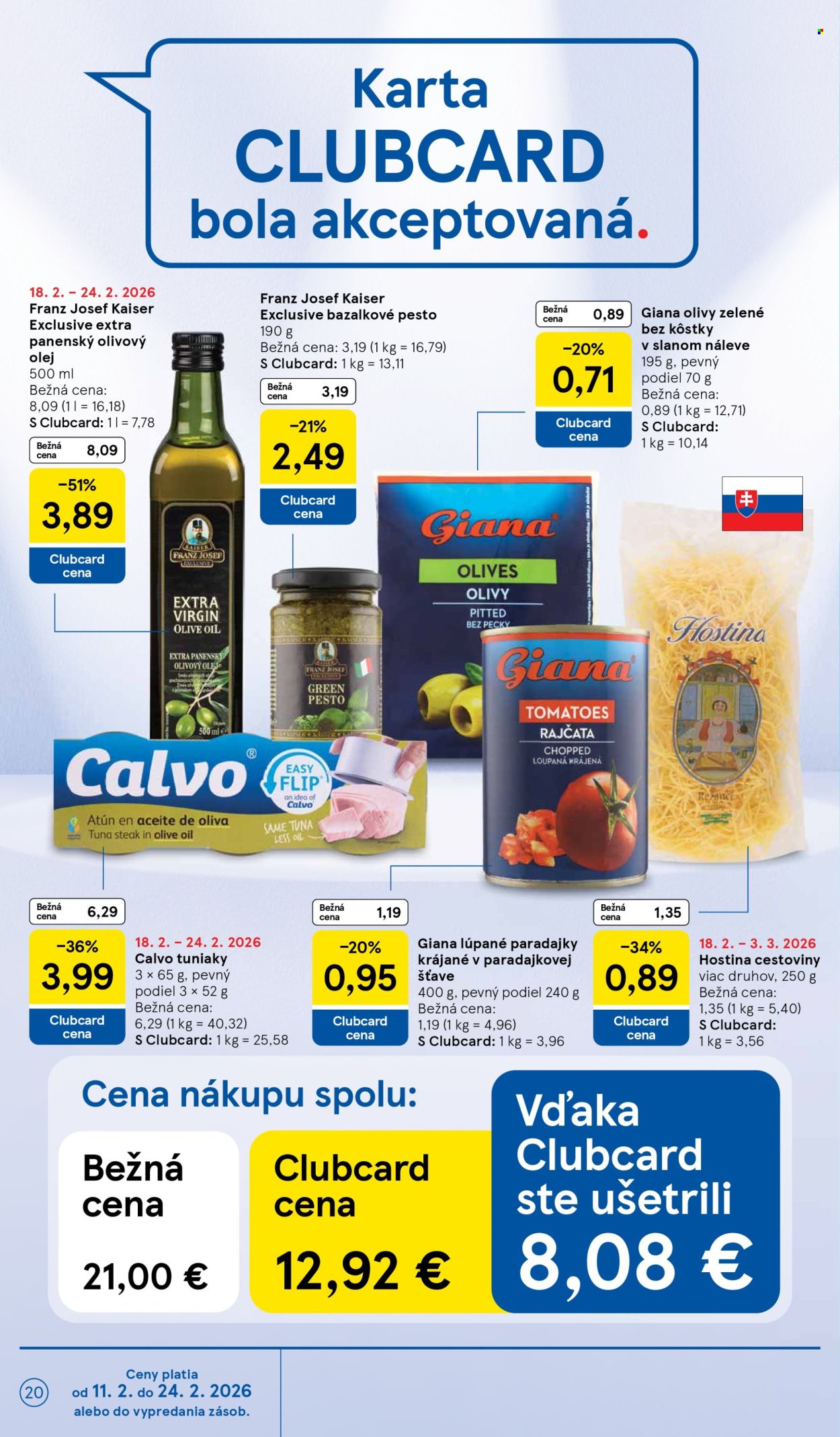Leták TESCO supermarket - 18.2.2026 - 24.2.2026. Strana 20