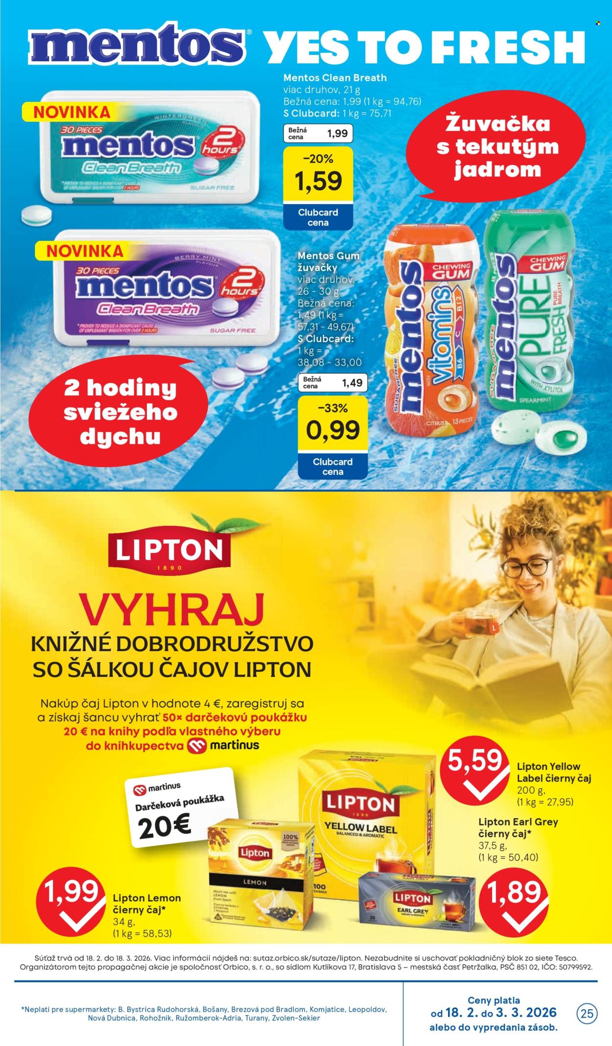 Leták TESCO supermarket - 18.2.2026 - 24.2.2026. Strana 25