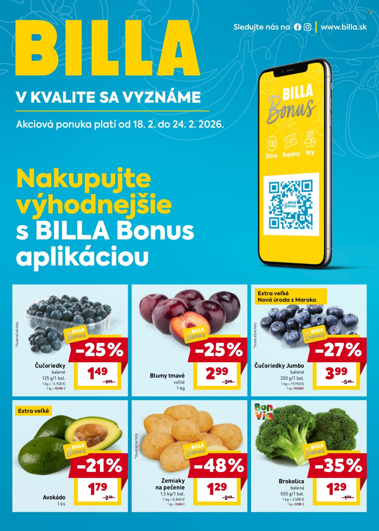 Leták Billa - 18.2.2026 - 24.2.2026. Strana 1
