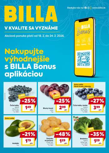 Leták Billa - 18.2.2026 - 24.2.2026.