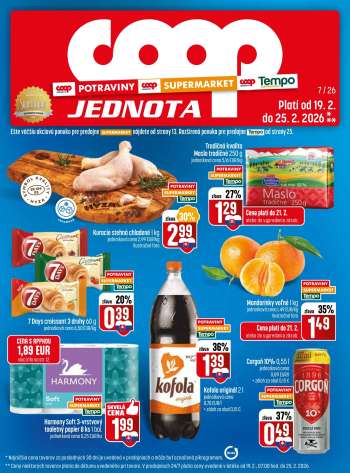 Leták COOP Jednota - 19.2.2026 - 25.2.2026.