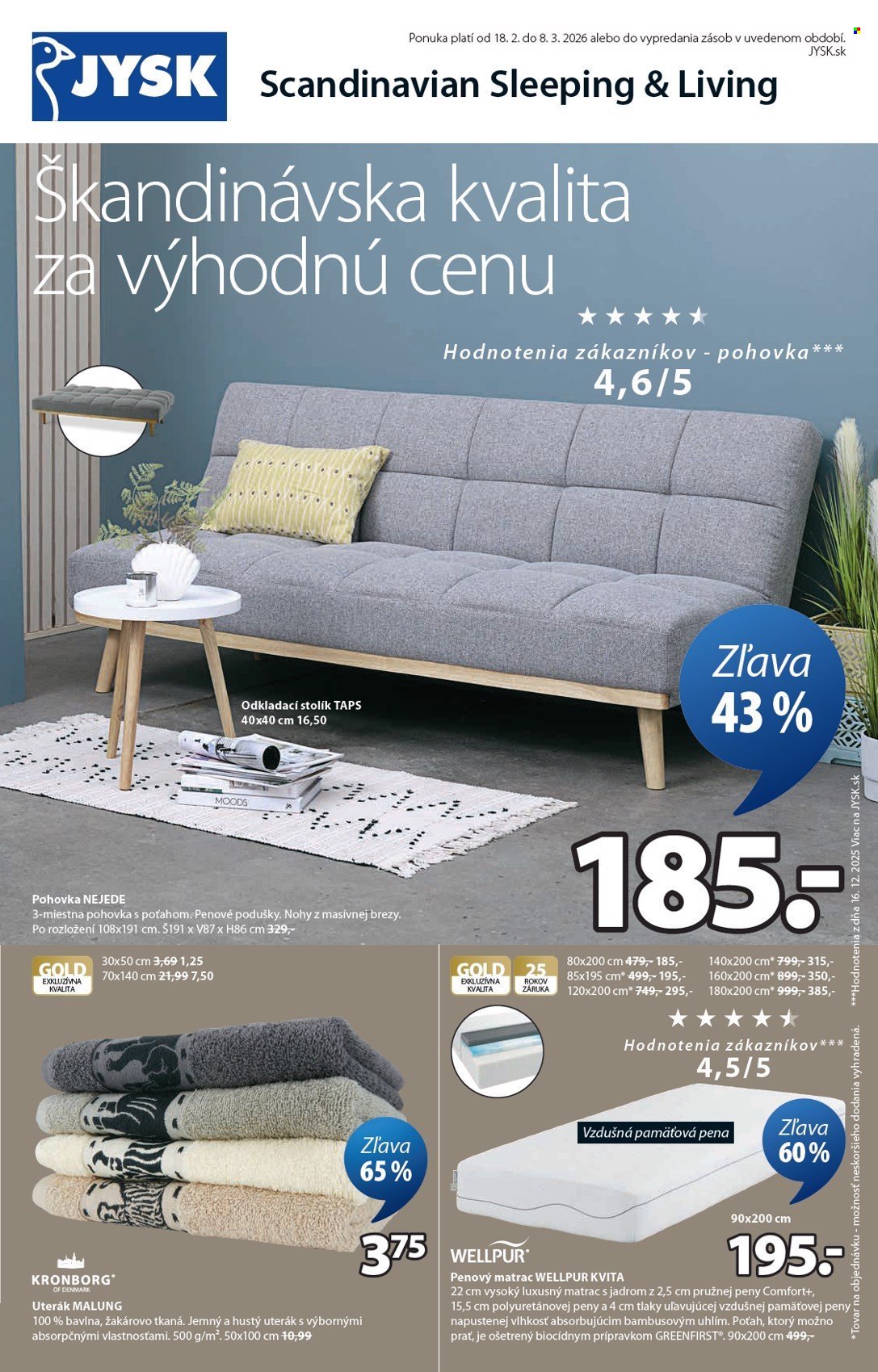 Leták JYSK - 18.2.2026 - 8.3.2026. Strana 2