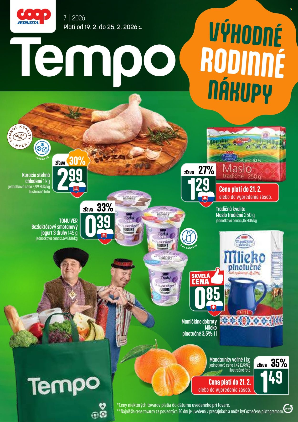 Leták COOP Jednota - 19.2.2026 - 25.2.2026. Strana 1