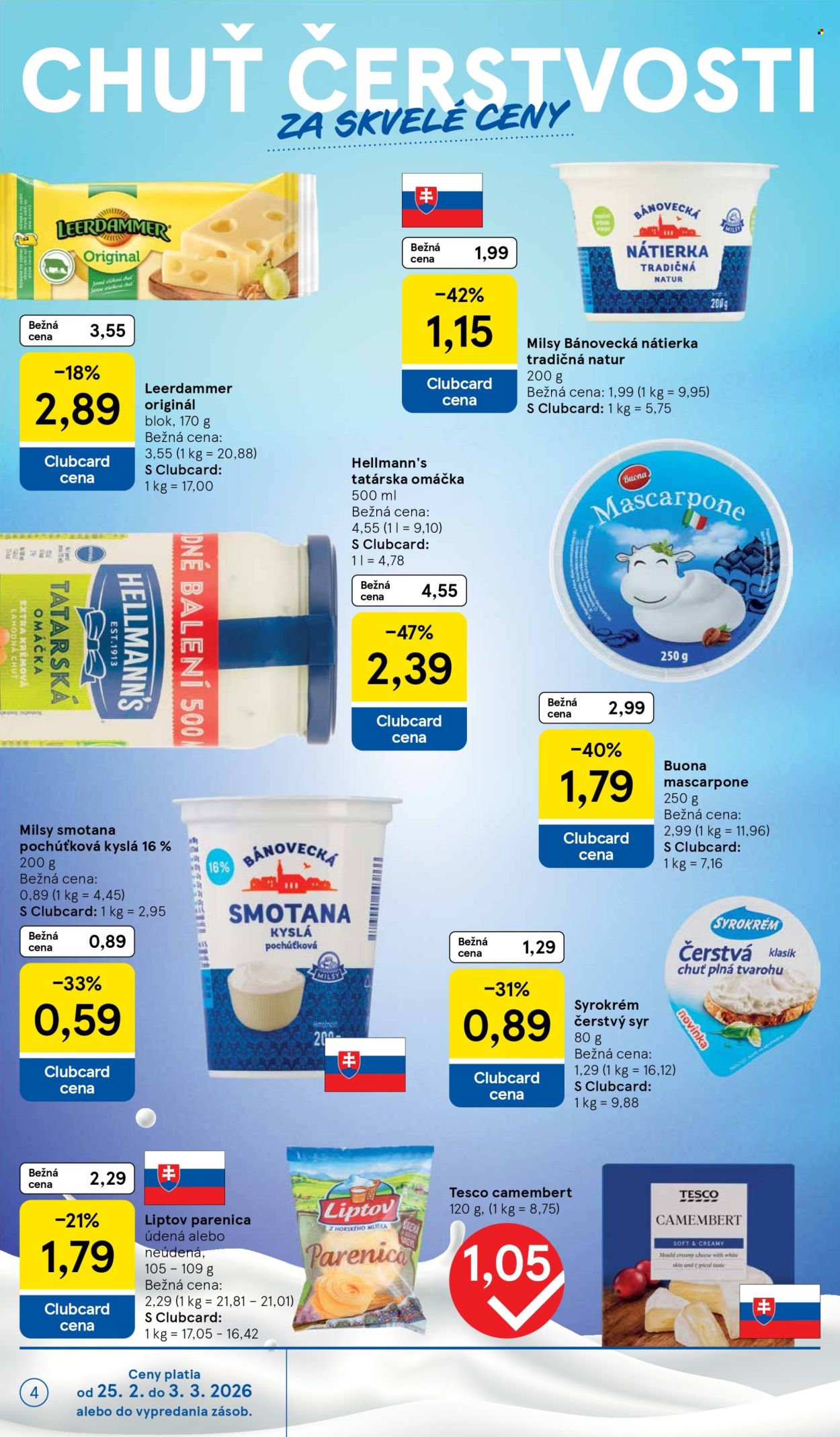 Leták TESCO supermarket - 25.2.2026 - 3.3.2026. Strana 4