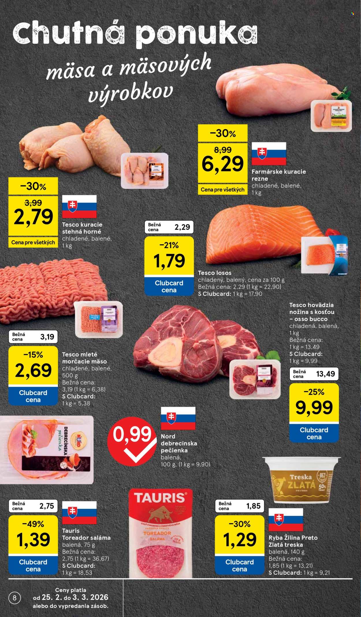 Leták TESCO supermarket - 25.2.2026 - 3.3.2026. Strana 8