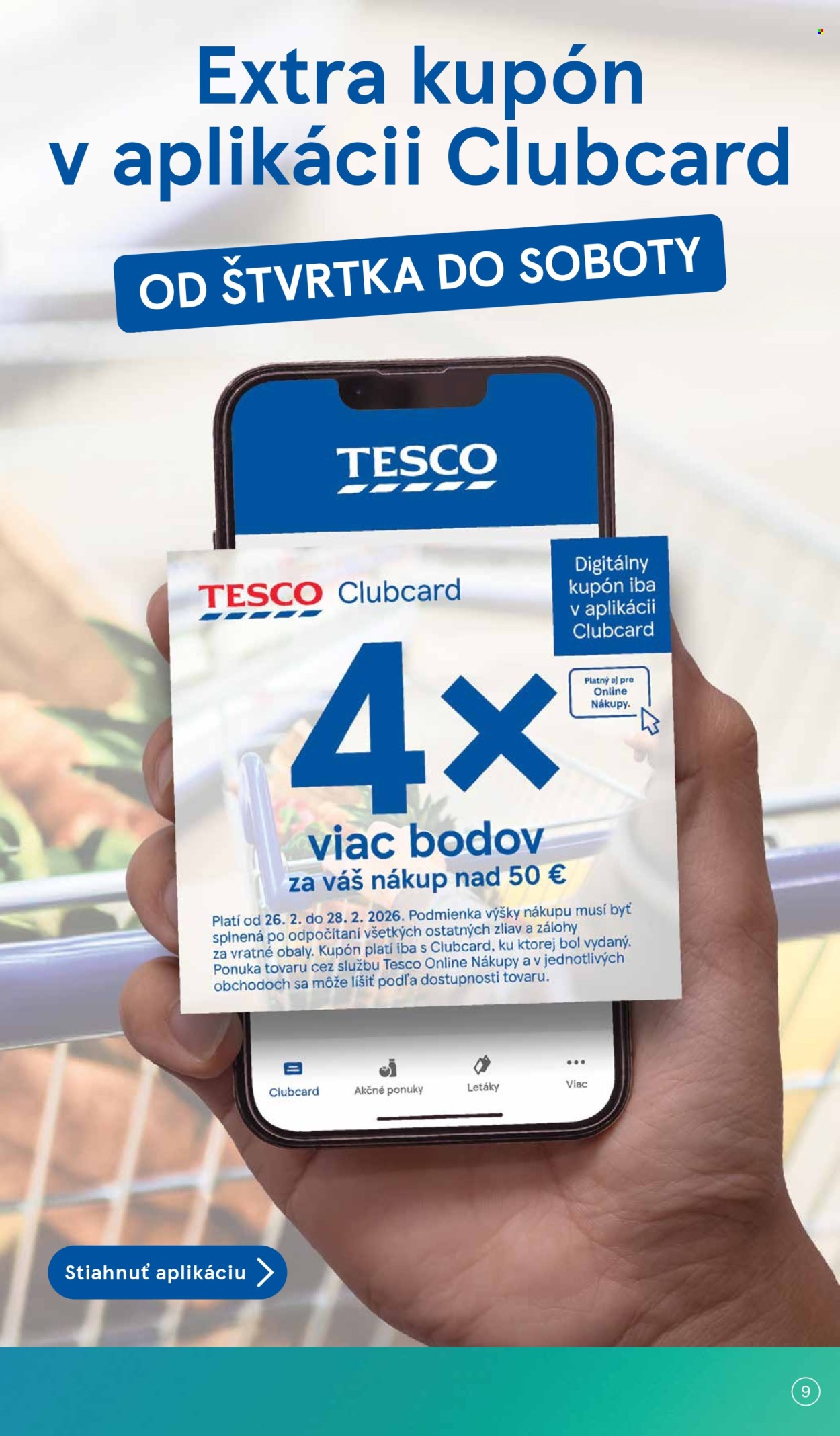 Leták TESCO supermarket - 25.2.2026 - 3.3.2026. Strana 9