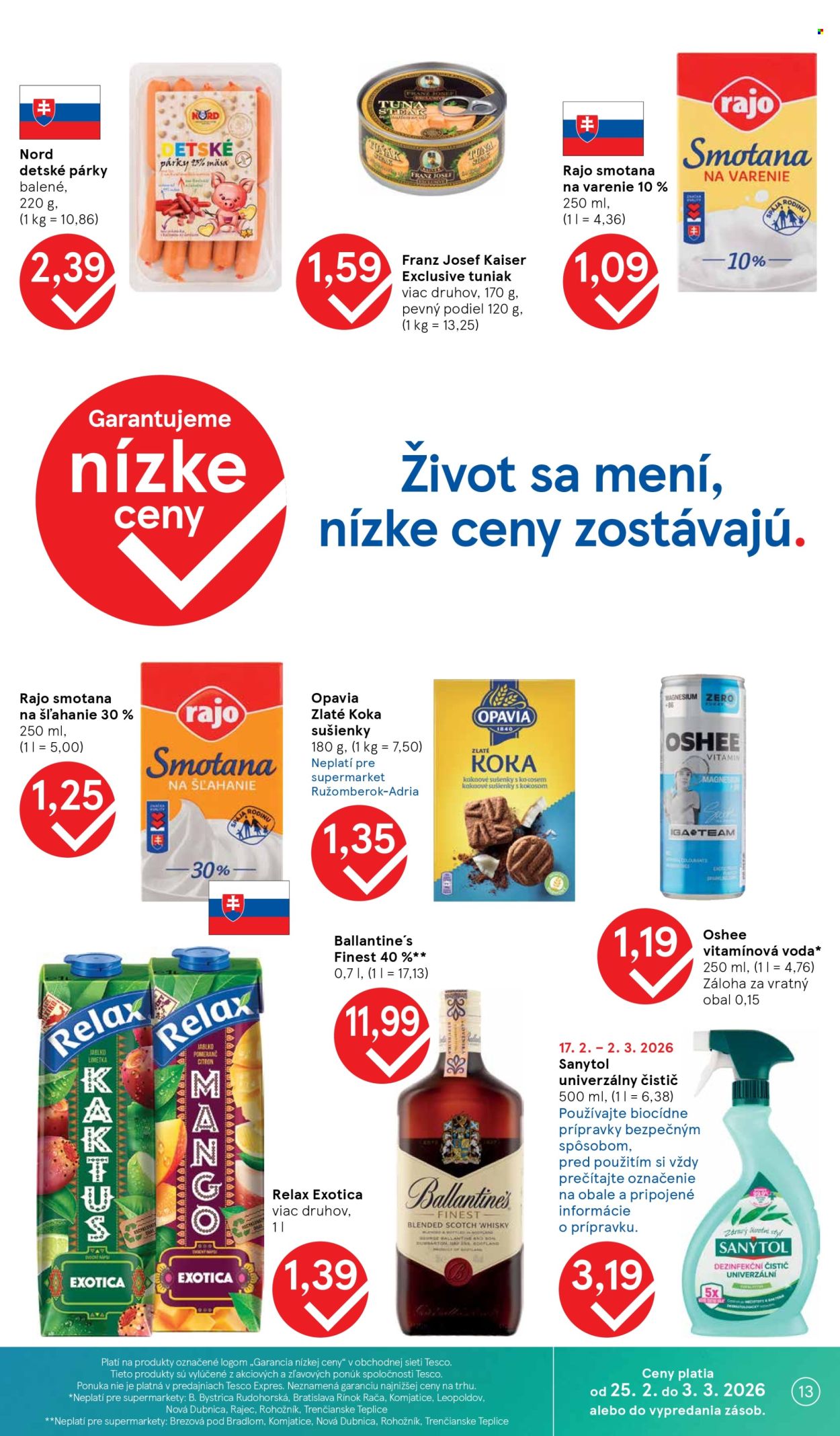 Leták TESCO supermarket - 25.2.2026 - 3.3.2026. Strana 13