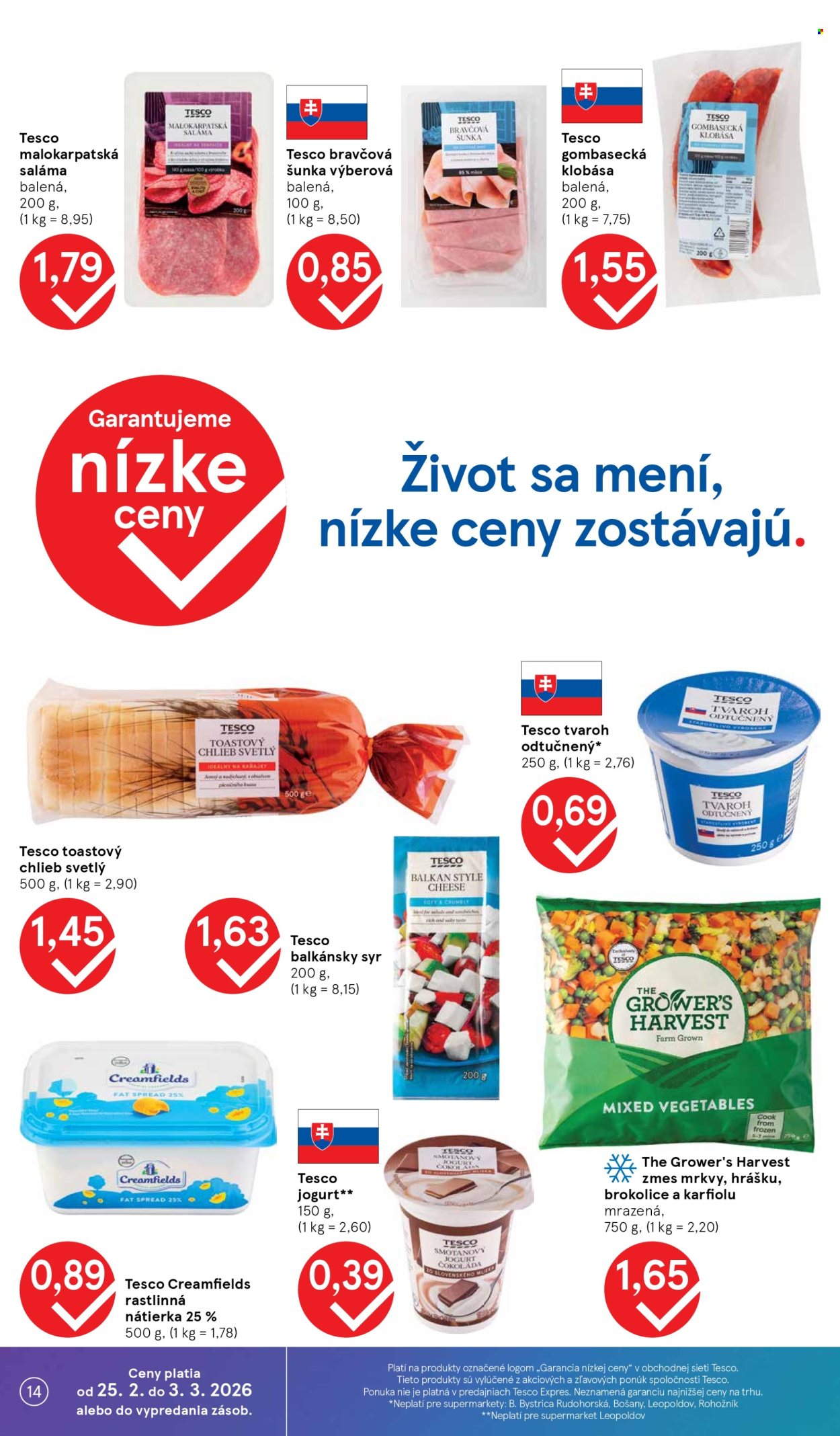 Leták TESCO supermarket - 25.2.2026 - 3.3.2026. Strana 14
