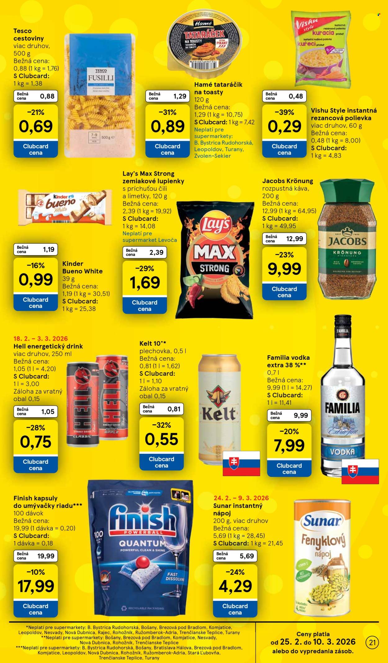 Leták TESCO supermarket - 25.2.2026 - 3.3.2026. Strana 21