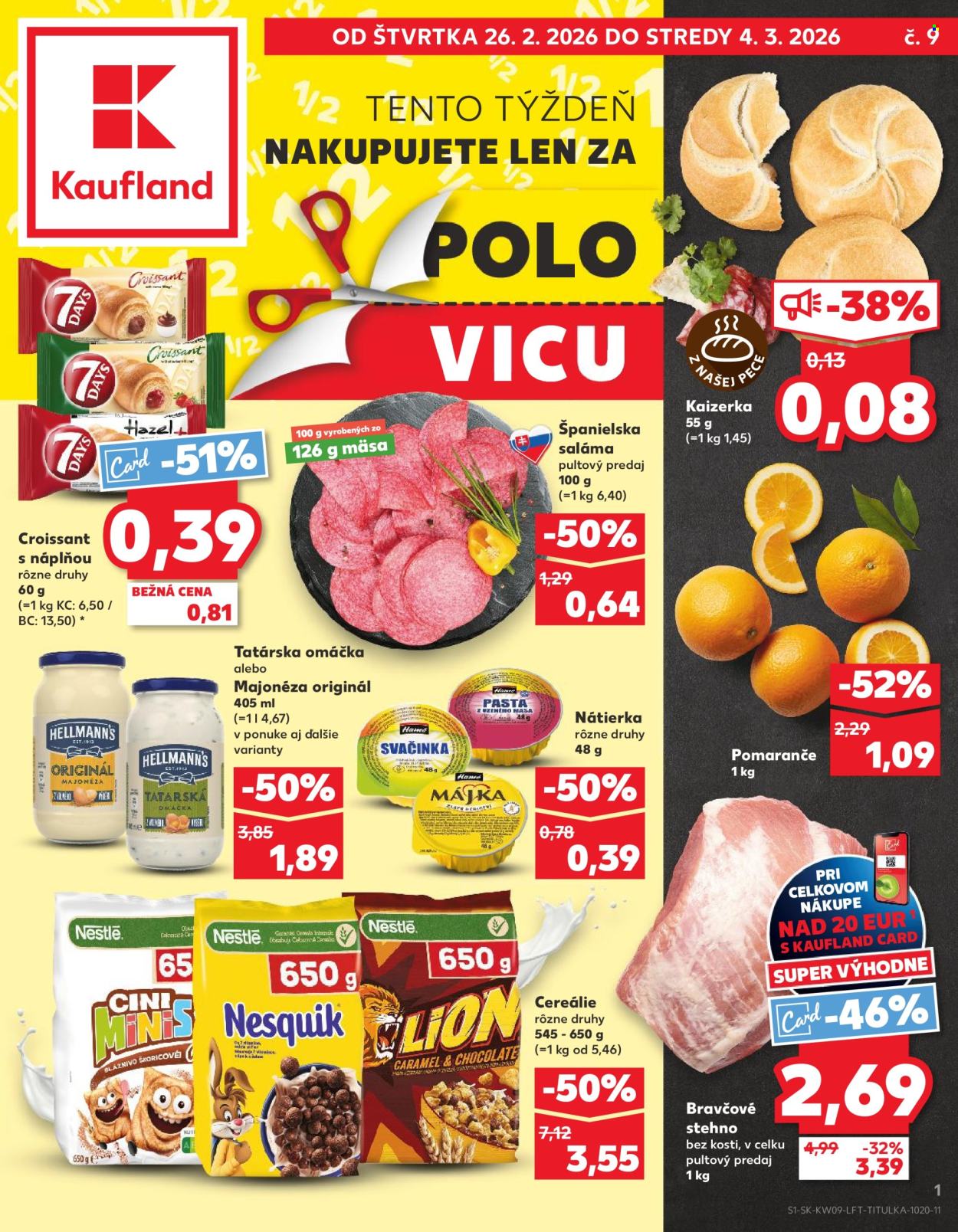 Leták Kaufland - 26.2.2026 - 4.3.2026. Strana 1