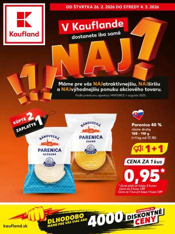 Leták Kaufland - 26.2.2026 - 4.3.2026.