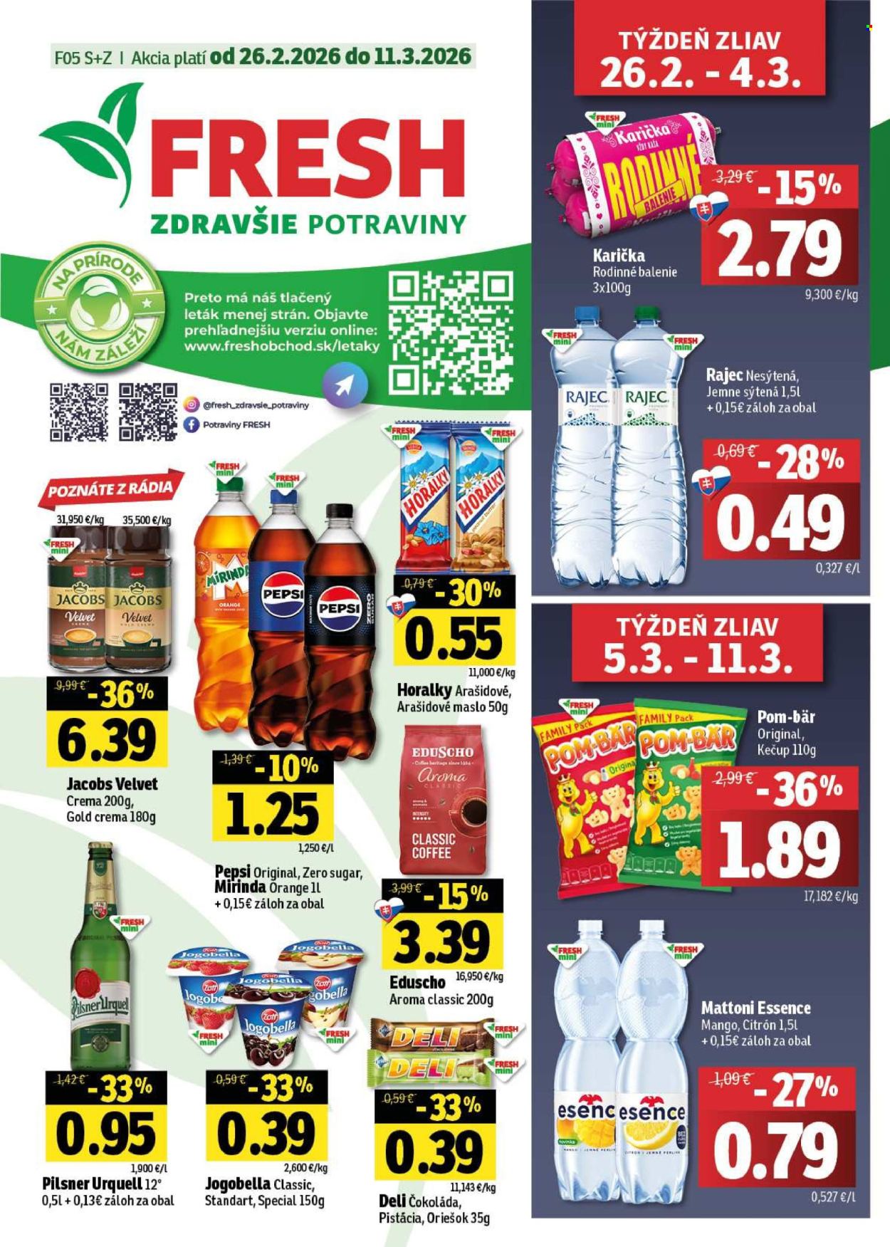 Leták FRESH - 26.2.2026 - 11.3.2026. Strana 1