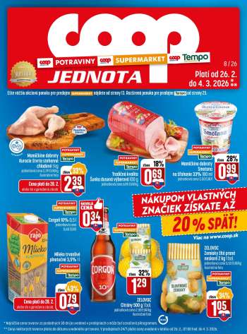 Leták COOP Jednota - 26.2.2026 - 4.3.2026.