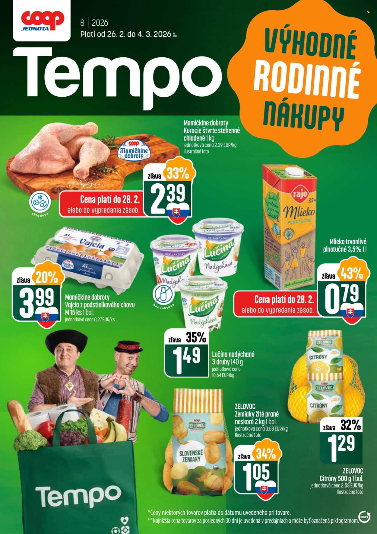 Leták COOP Jednota - 26.2.2026 - 4.3.2026. Strana 1