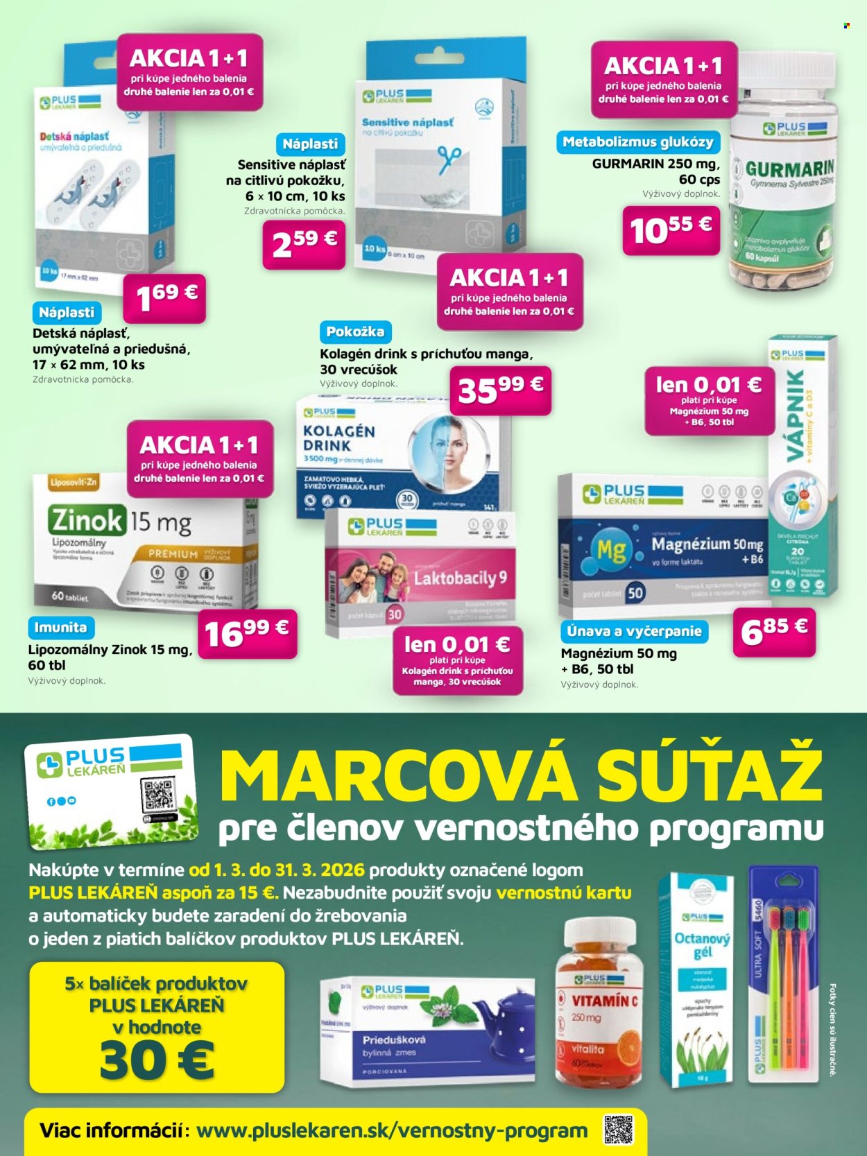 Leták Plus lekáreň - 1.3.2026 - 31.3.2026. Strana 12