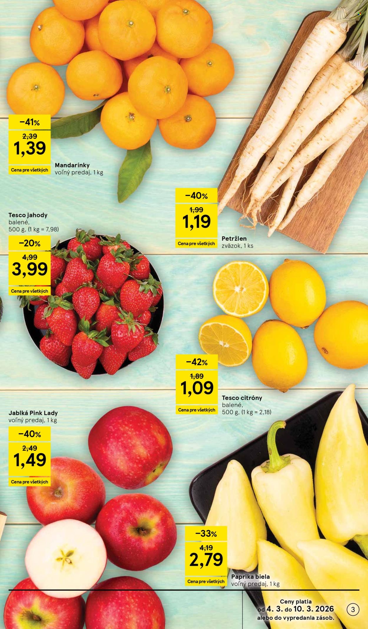 Leták TESCO supermarket - 4.3.2026 - 10.3.2026. Strana 3