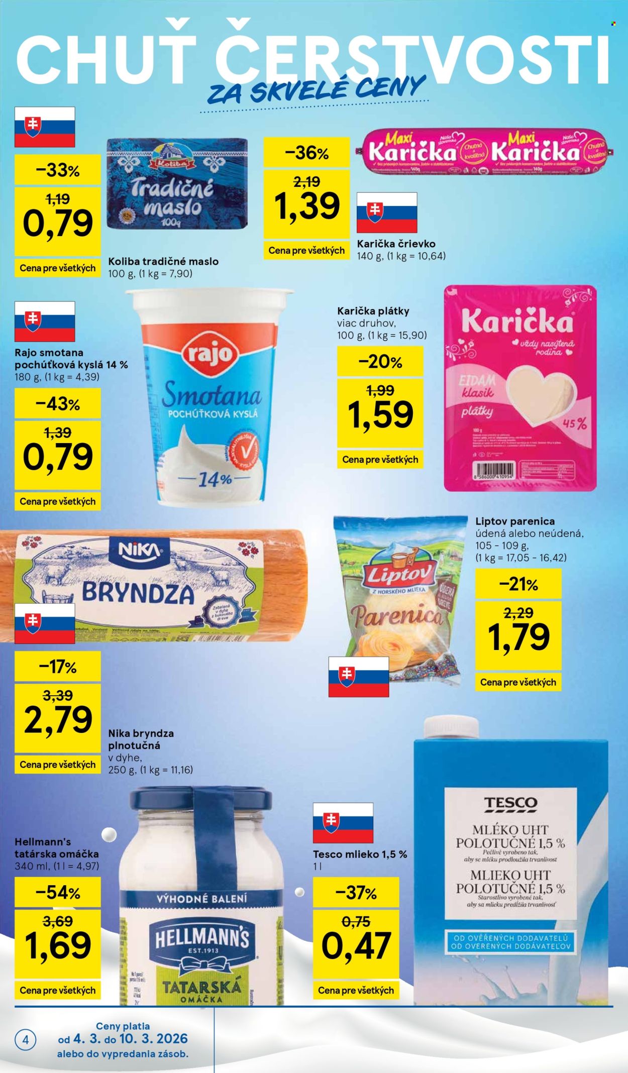 Leták TESCO supermarket - 4.3.2026 - 10.3.2026. Strana 4
