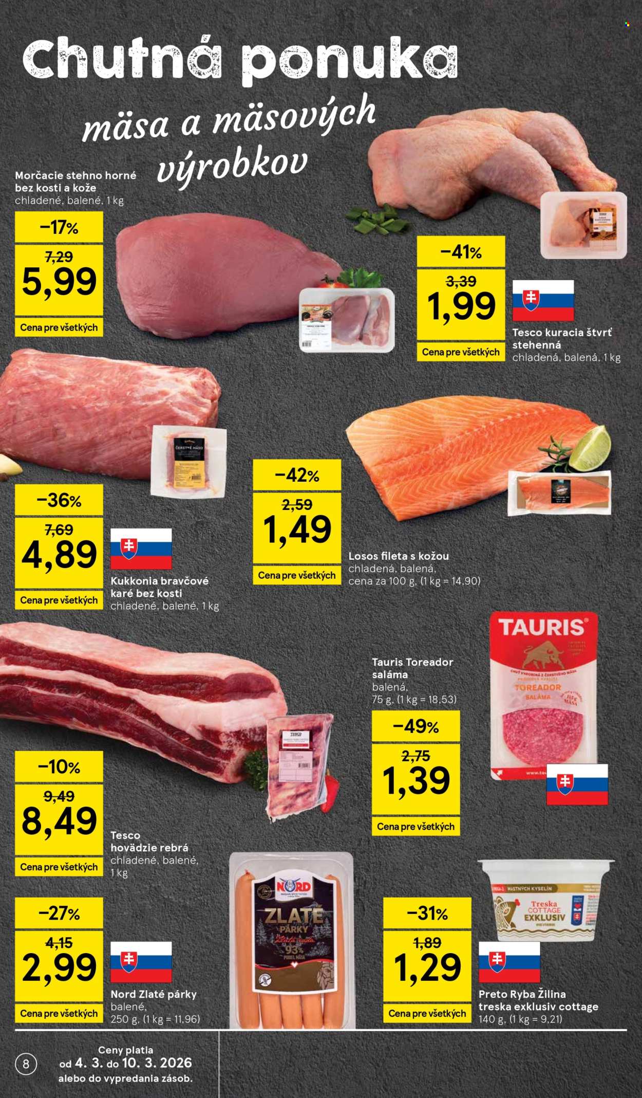 Leták TESCO supermarket - 4.3.2026 - 10.3.2026. Strana 8