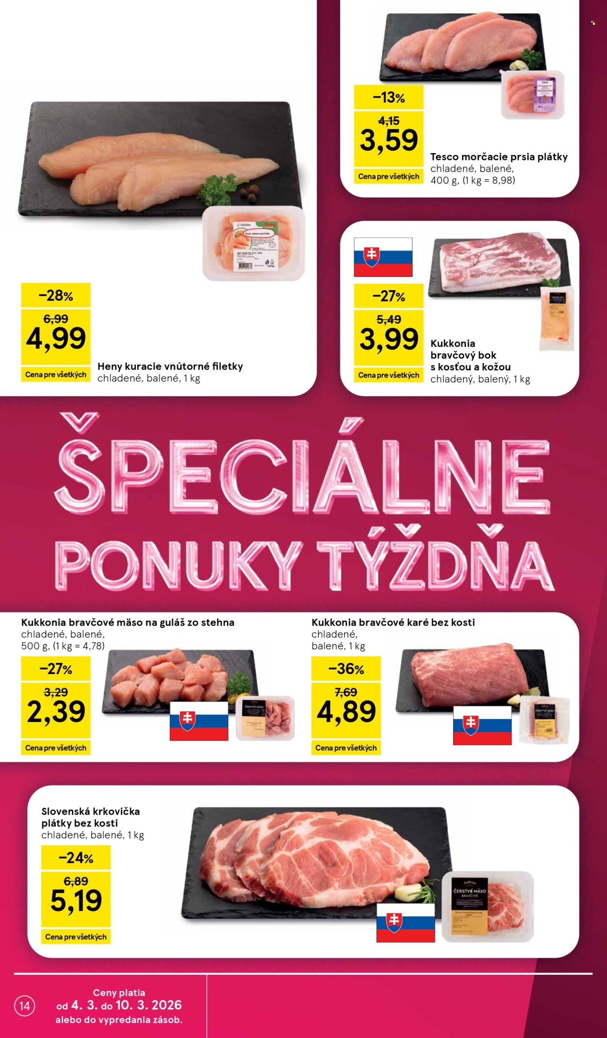 Leták TESCO - 4.3.2026 - 10.3.2026. Strana 14