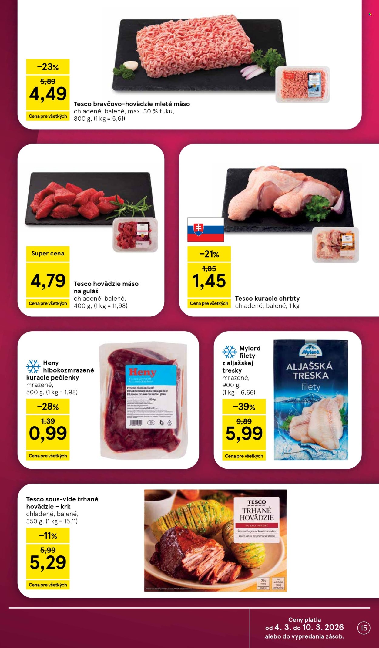 Leták TESCO - 4.3.2026 - 10.3.2026. Strana 15