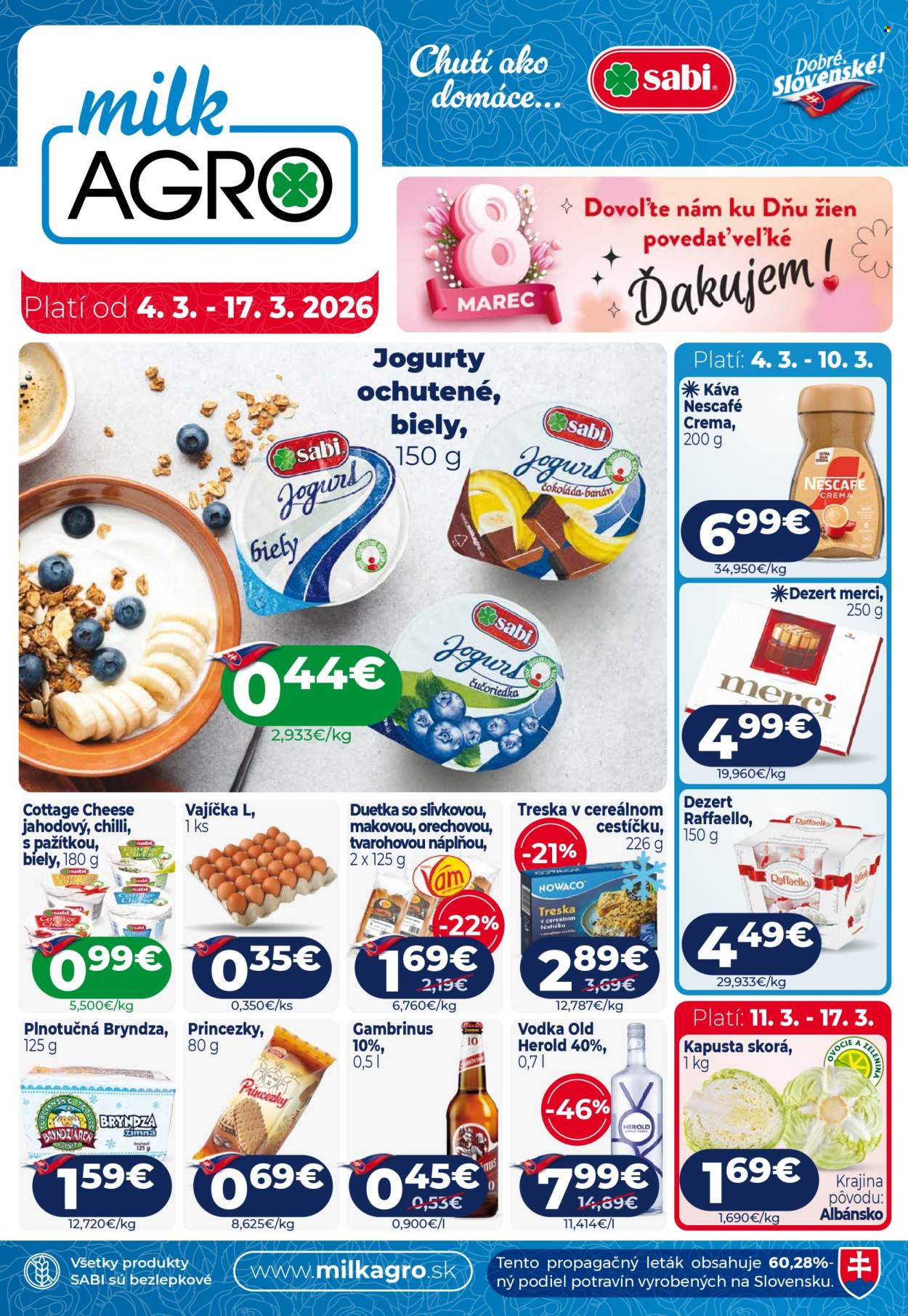 Leták Milk AGRO - 4.3.2026 - 17.3.2026. Strana 1