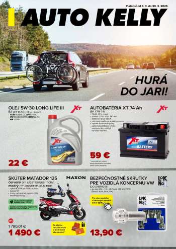 Leták Auto Kelly - 3.3.2026 - 30.3.2026.