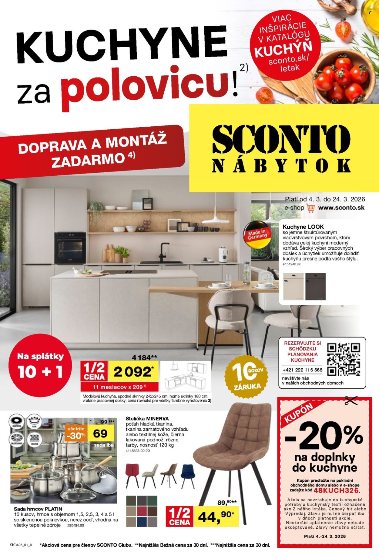 Leták Sconto nábytok - 4.3.2026 - 24.3.2026. Strana 1