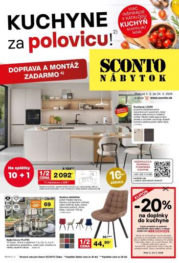 Leták Sconto nábytok - 4.3.2026 - 24.3.2026.