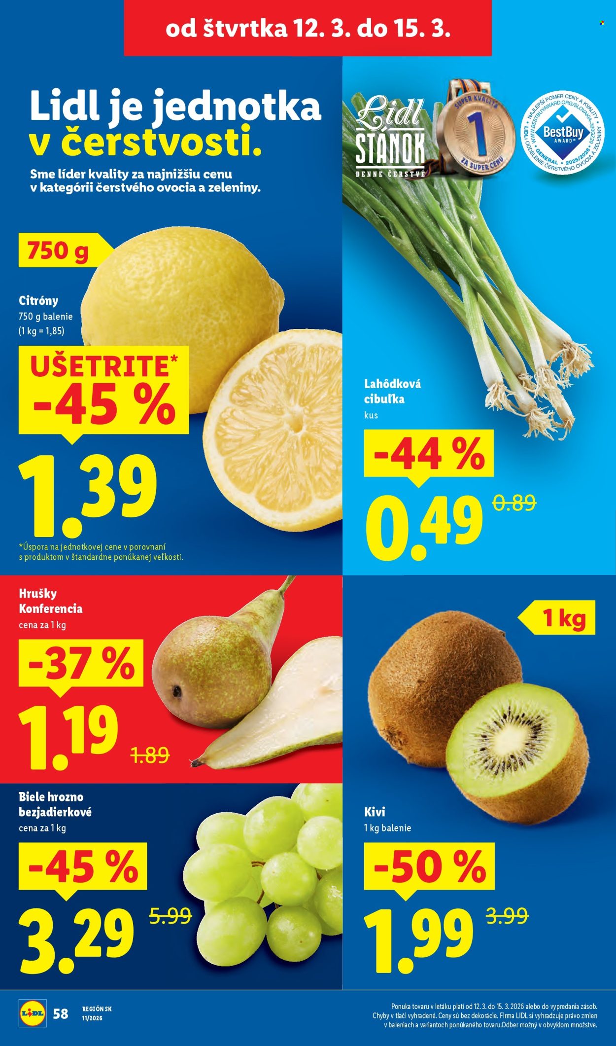 Leták Lidl - 9.3.2026 - 15.3.2026. Strana 58