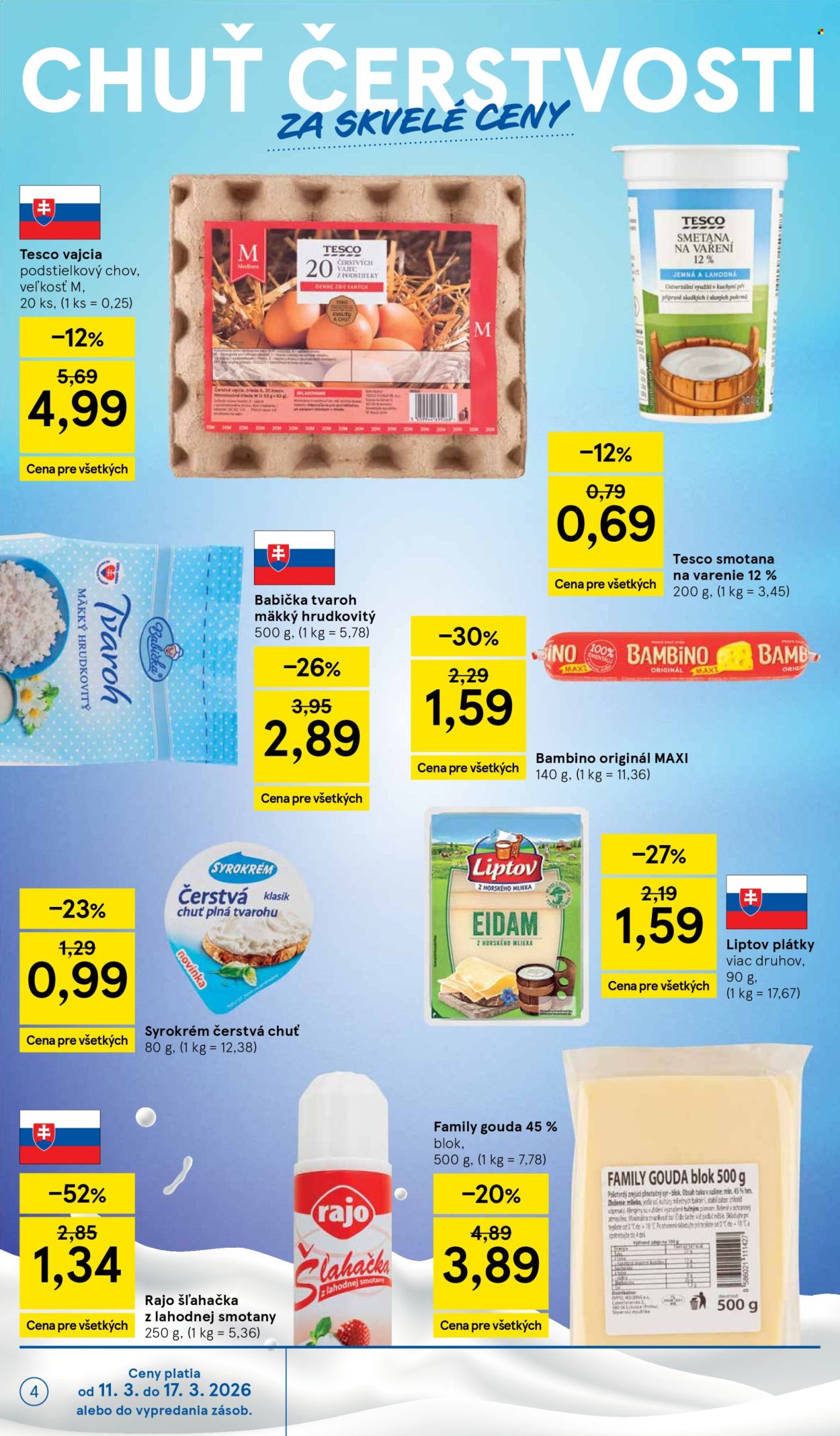 Leták TESCO supermarket - 11.3.2026 - 17.3.2026. Strana 4