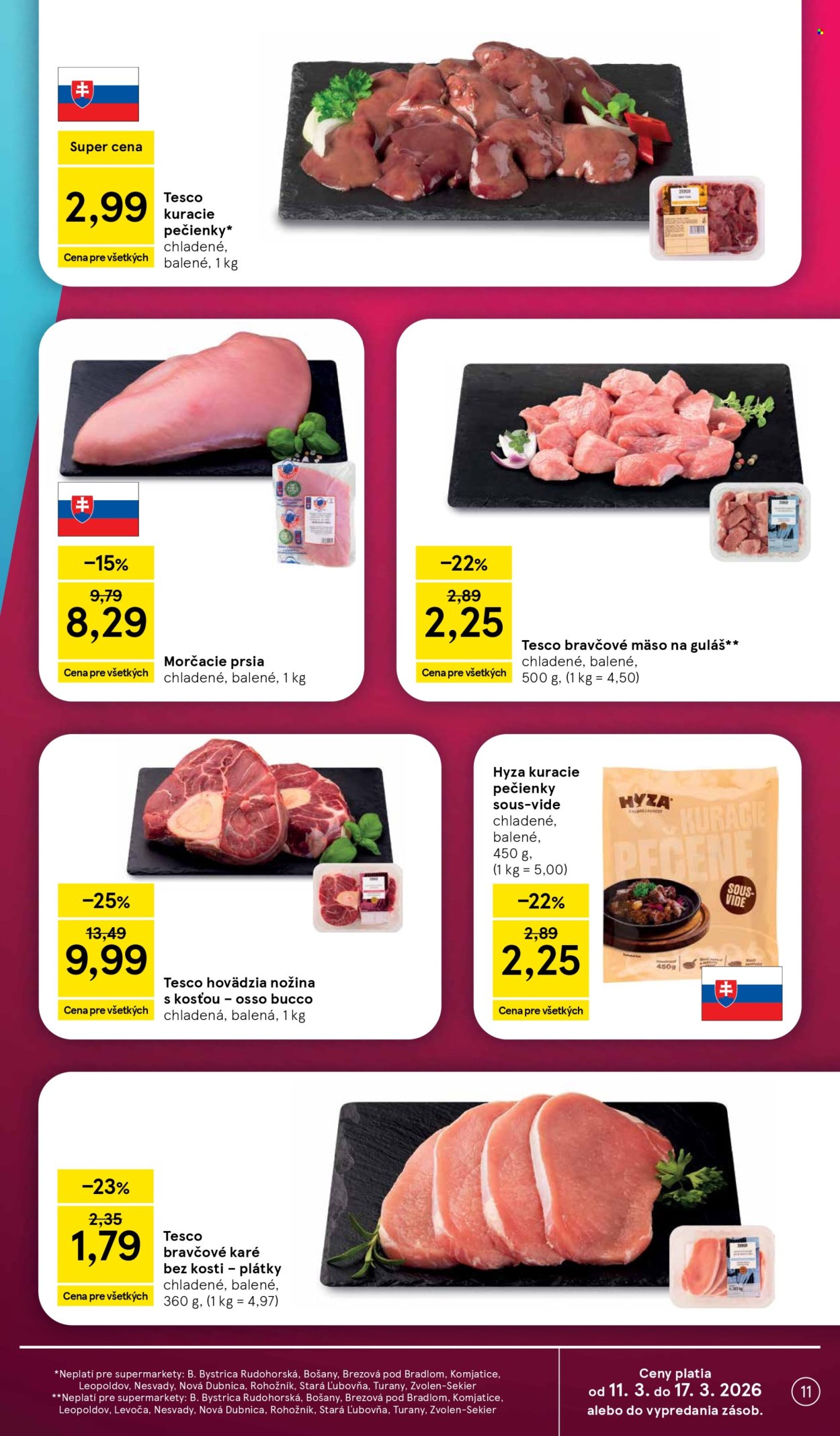 Leták TESCO supermarket - 11.3.2026 - 17.3.2026. Strana 11
