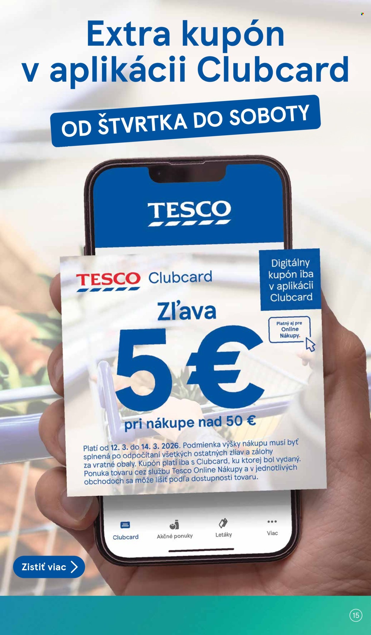 Leták TESCO supermarket - 11.3.2026 - 17.3.2026. Strana 15