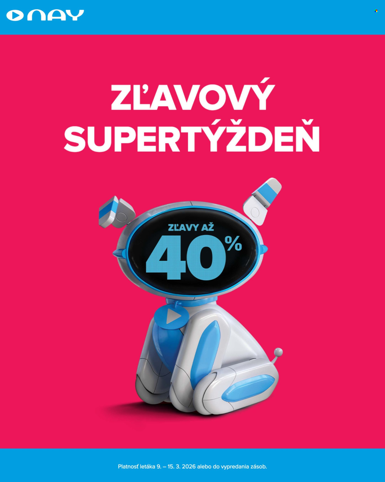 Leták NAY Elektrodom - 9.3.2026 - 15.3.2026. Strana 1