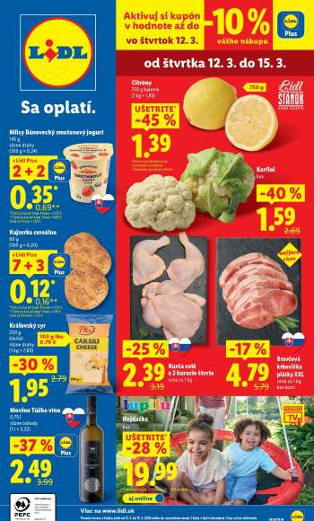 Leták Lidl - 12.3.2026 - 15.3.2026.