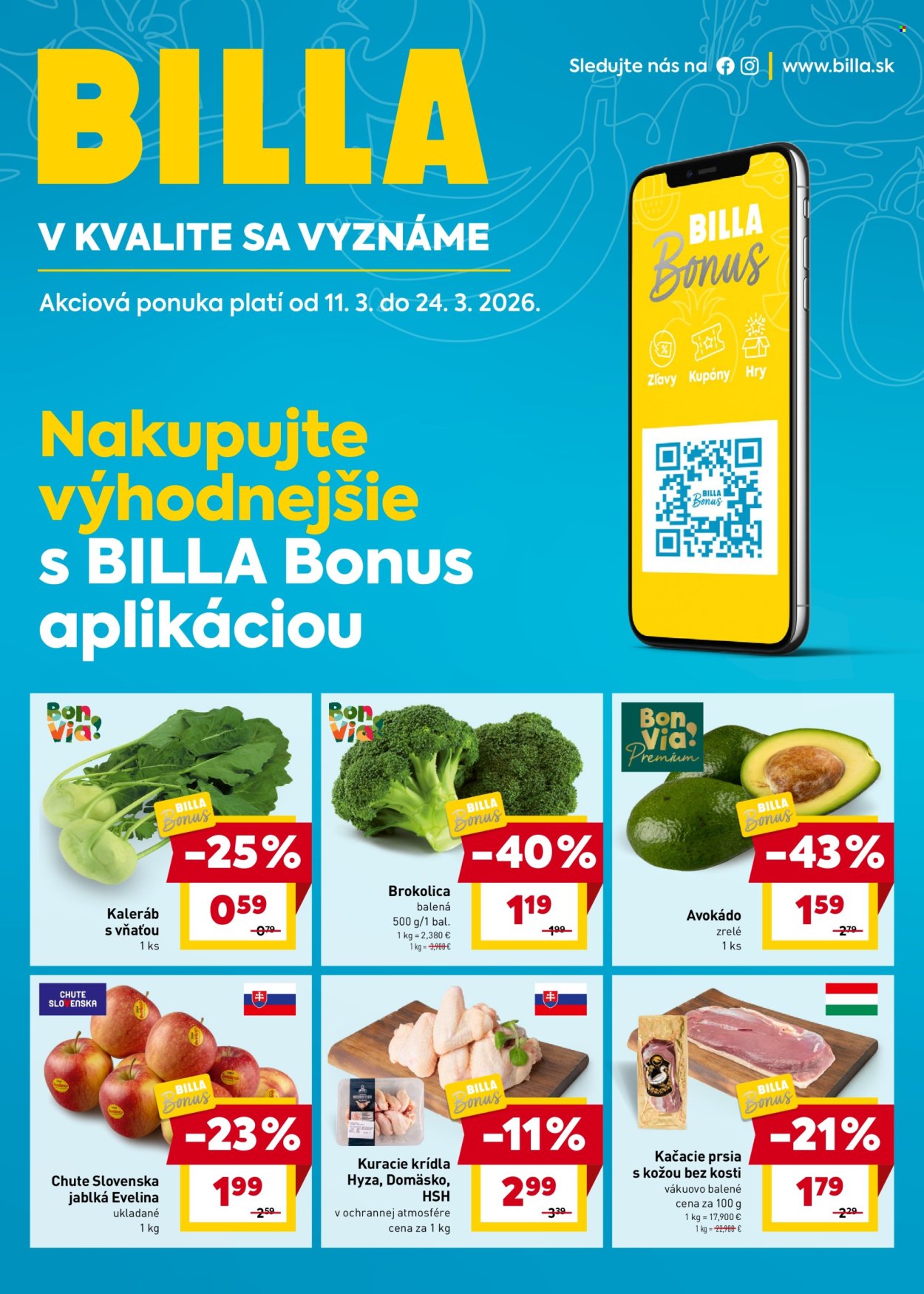Leták Billa - 11.3.2026 - 24.3.2026. Strana 1