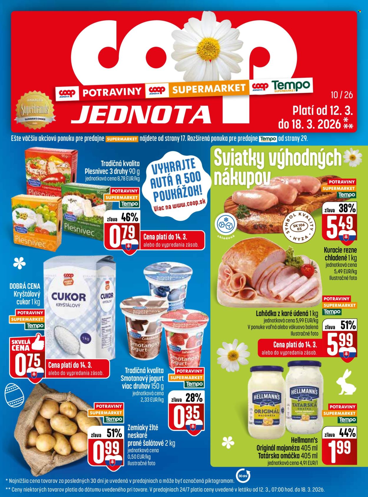 Leták COOP Jednota - 12.3.2026 - 18.3.2026. Strana 1