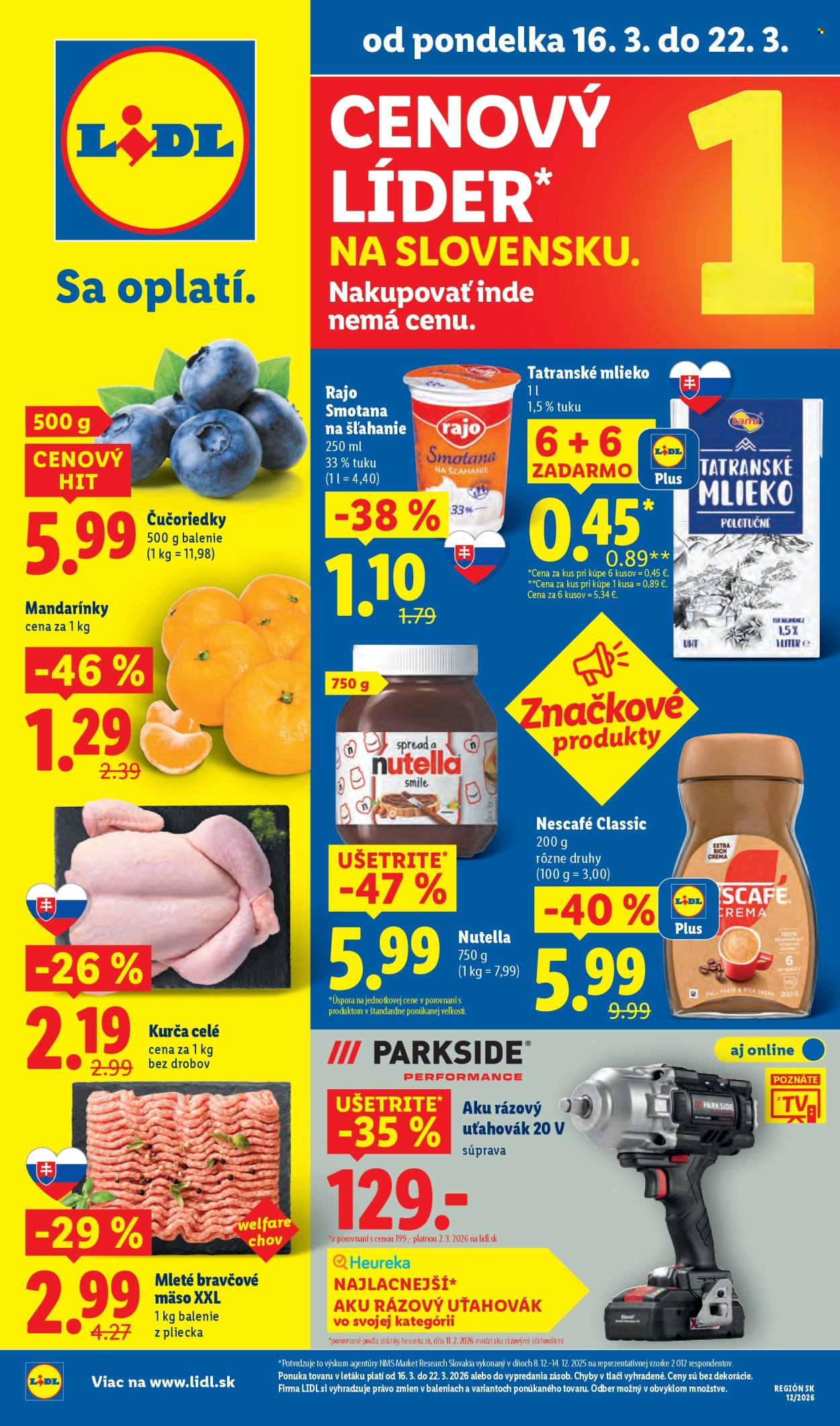 Leták Lidl - 16.3.2026 - 22.3.2026. Strana 1
