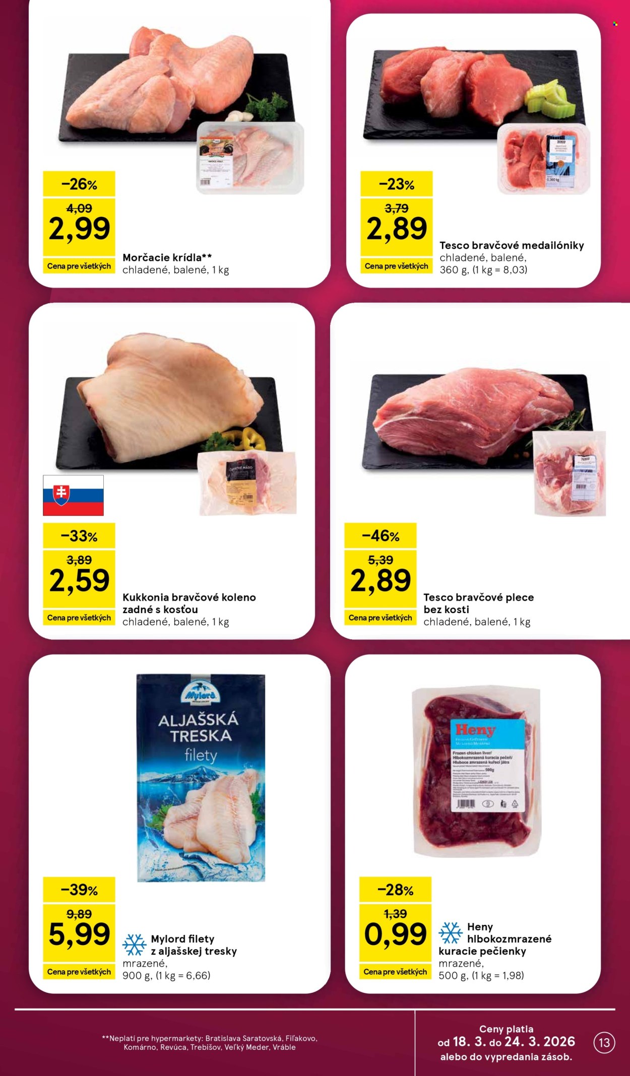 Leták TESCO - 18.3.2026 - 24.3.2026. Strana 13