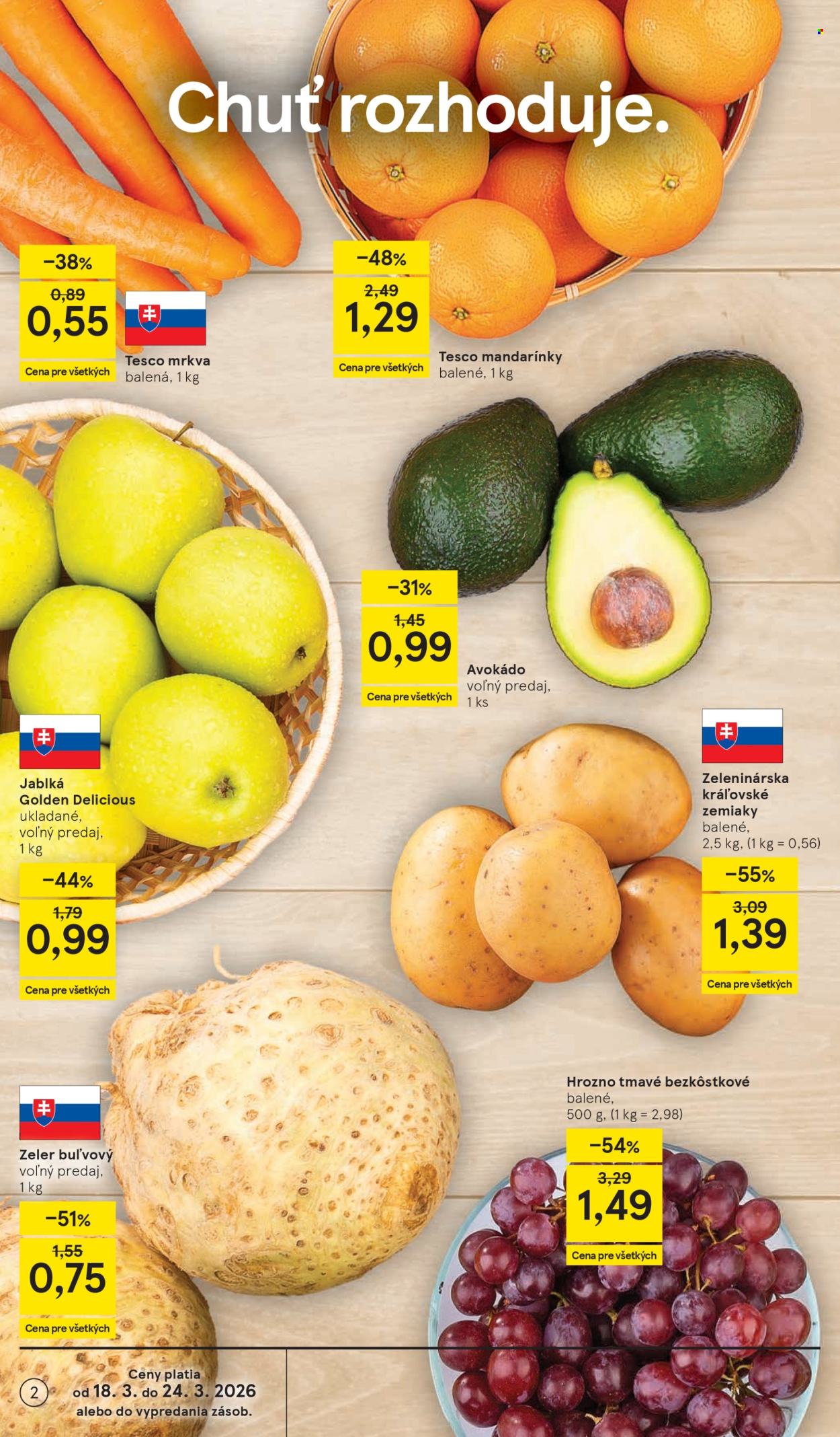 Leták TESCO supermarket - 18.3.2026 - 24.3.2026. Strana 2