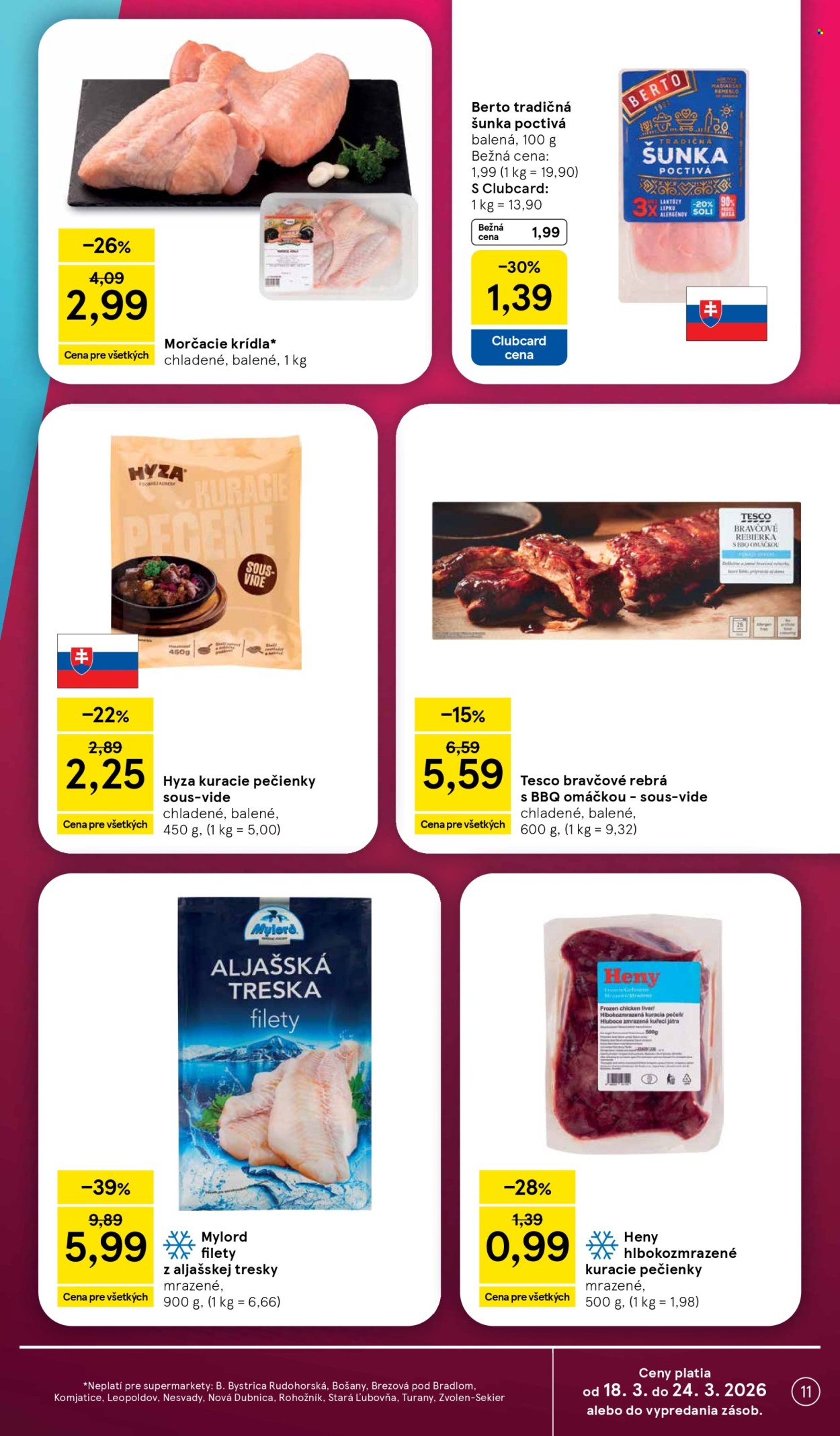 Leták TESCO supermarket - 18.3.2026 - 24.3.2026. Strana 11