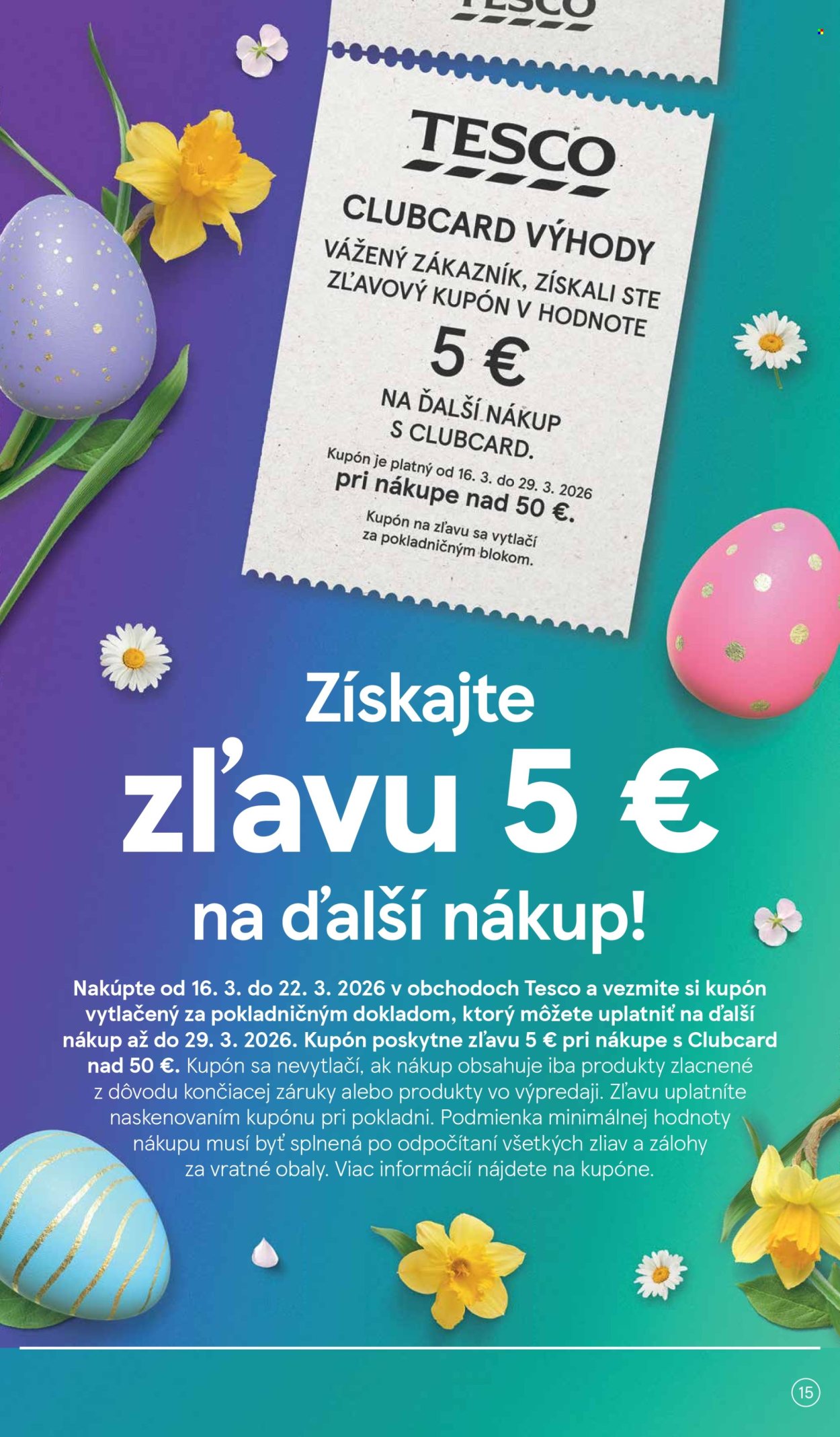 Leták TESCO supermarket - 18.3.2026 - 24.3.2026. Strana 15