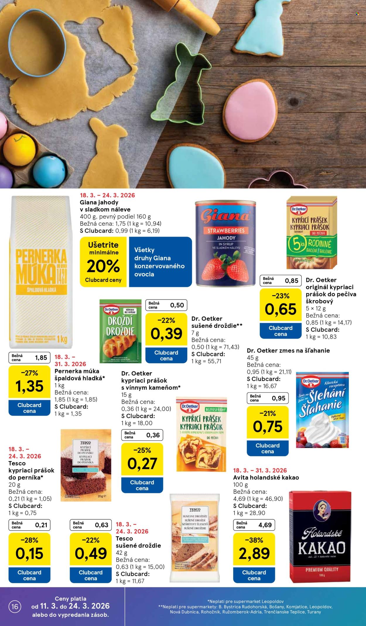 Leták TESCO supermarket - 18.3.2026 - 24.3.2026. Strana 16