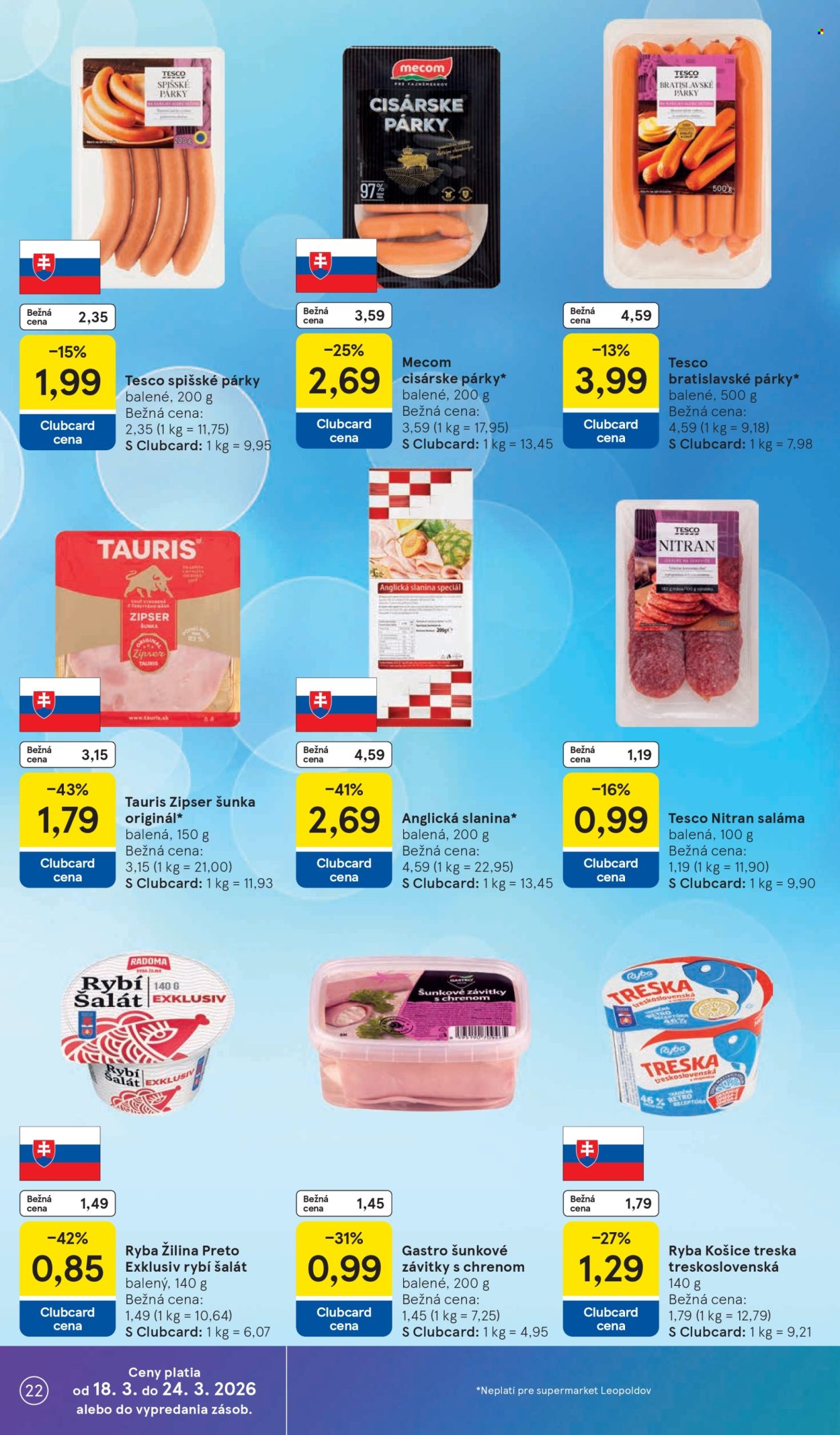 Leták TESCO supermarket - 18.3.2026 - 24.3.2026. Strana 22