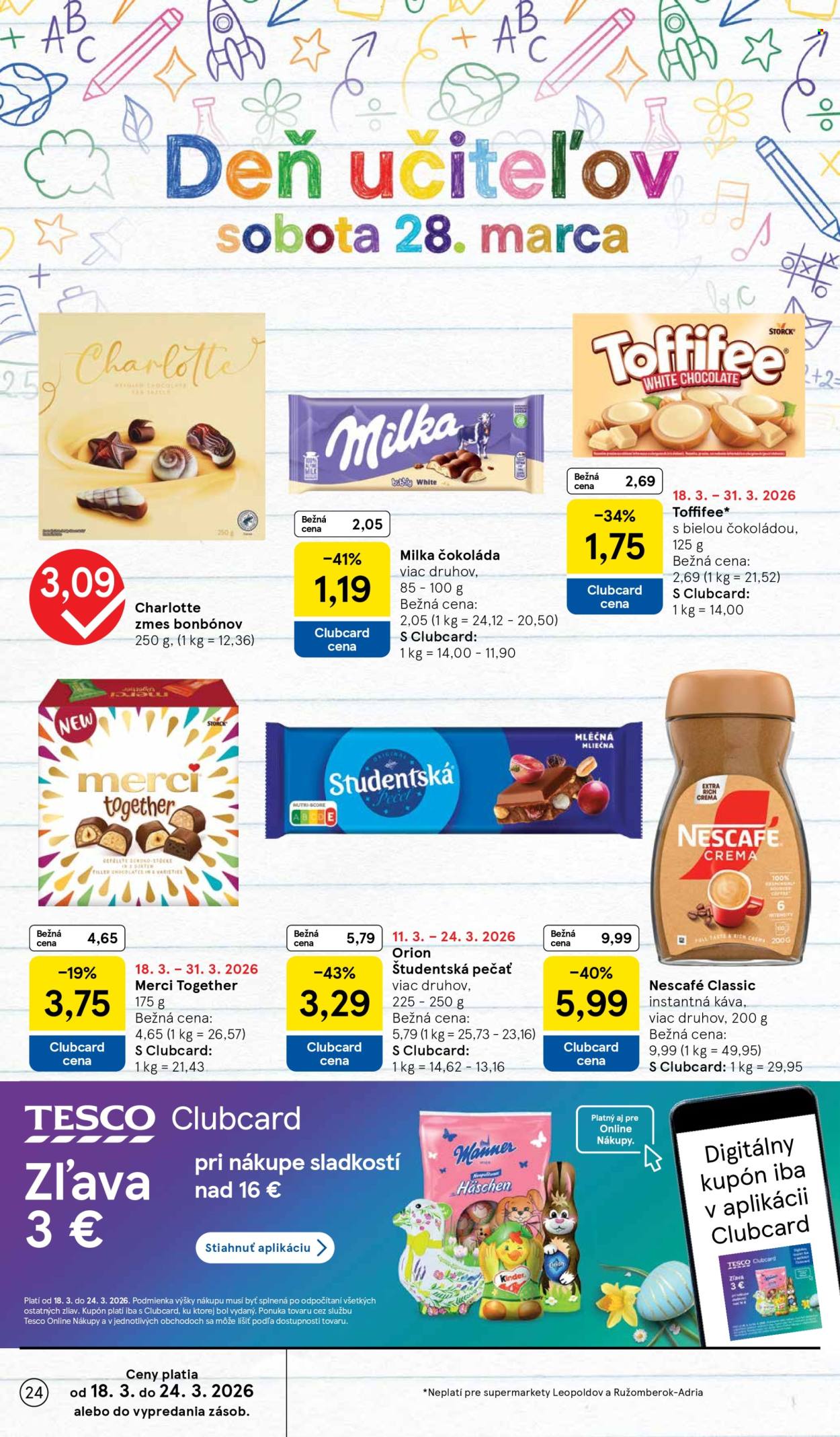 Leták TESCO supermarket - 18.3.2026 - 24.3.2026. Strana 24