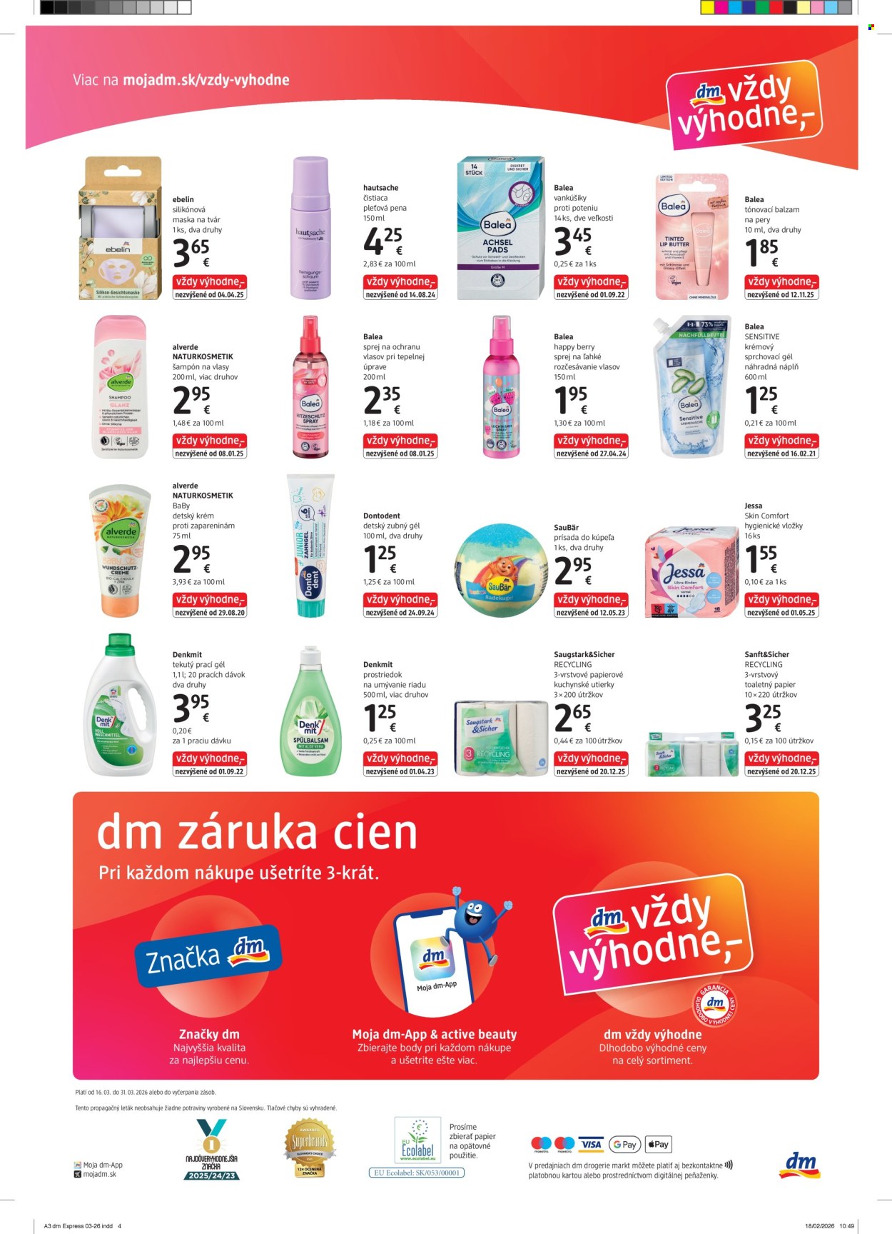 Leták dm drogerie - 16.3.2026 - 31.3.2026. Strana 4