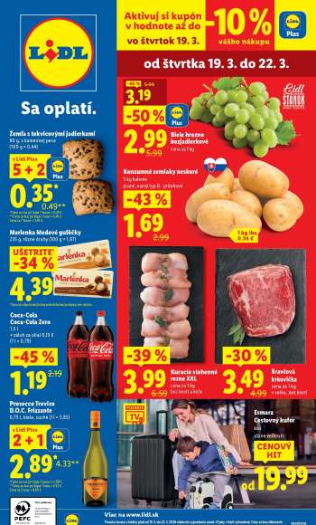 Leták Lidl - 19.3.2026 - 22.3.2026.