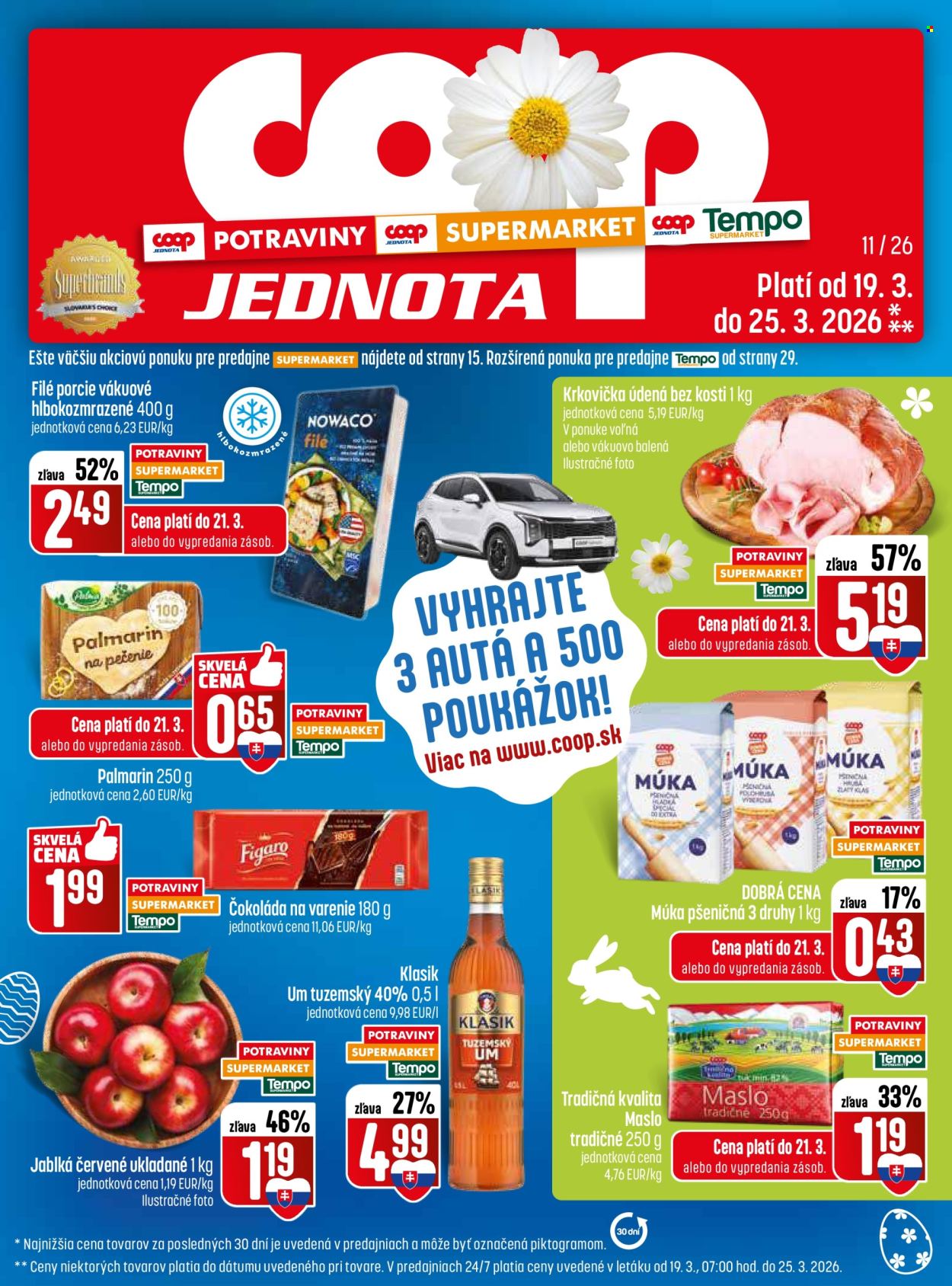 Leták COOP Jednota - 19.3.2026 - 25.3.2026. Strana 1